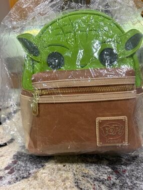 Star Wars Grogu-Inspired Mini Backpack - Green & Brown